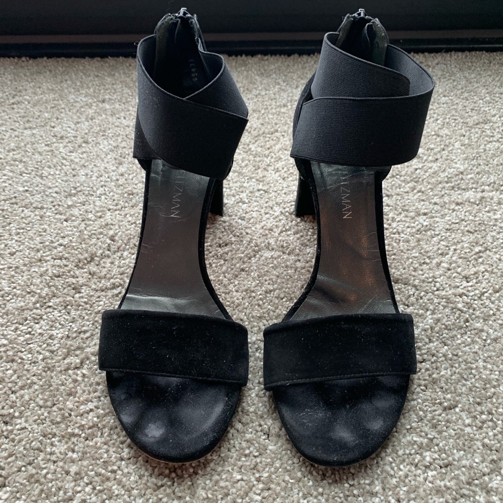 Stuart Weitzman Black Strappy Heels